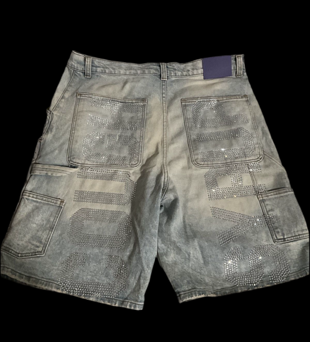 ALOCS Rhinestone Jorts