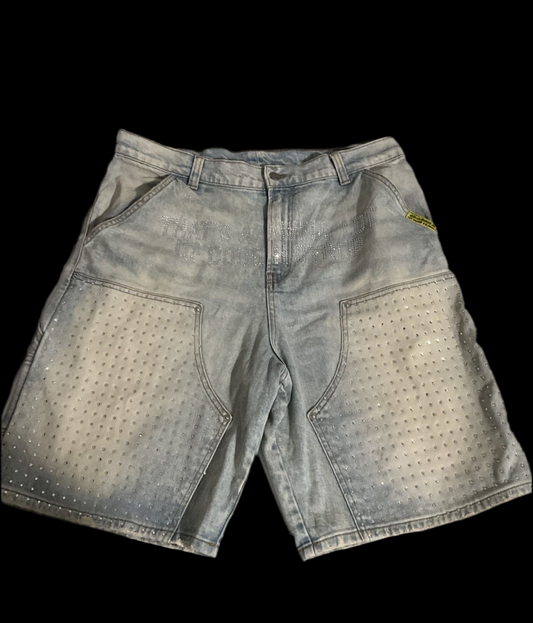 ALOCS Rhinestone Jorts