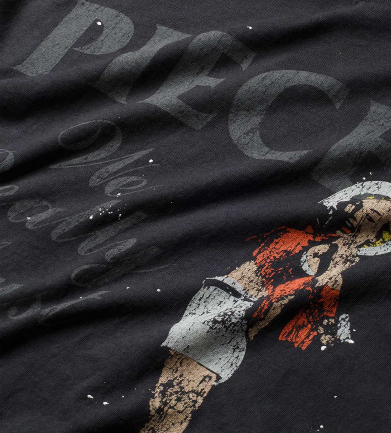 PIECES F***ED TEE VINTAGE BLACK